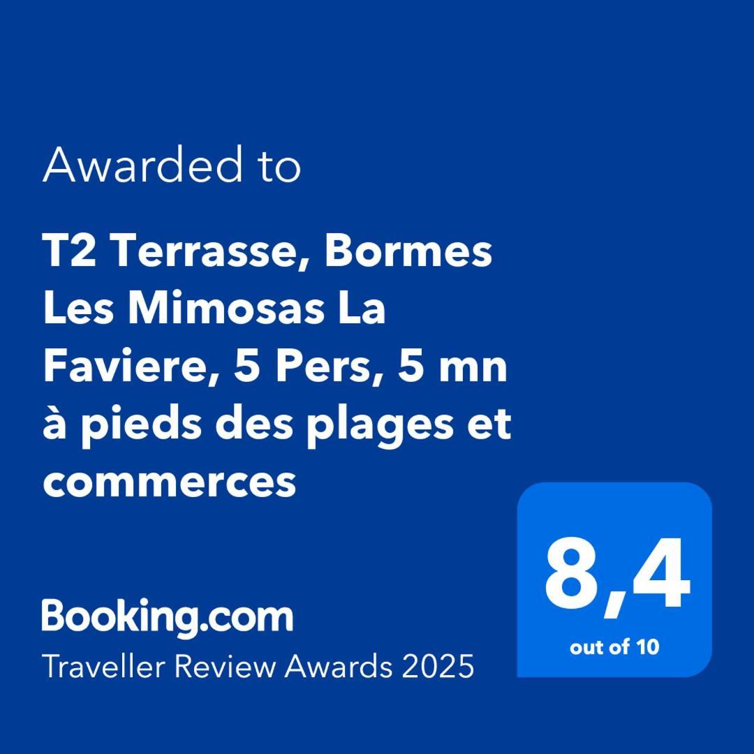 T2 Terrasse, Bormes Les Mimosas La Faviere, 5 Pers, 5 Mn A Pieds Des Plages Et Commerces Dış mekan fotoğraf